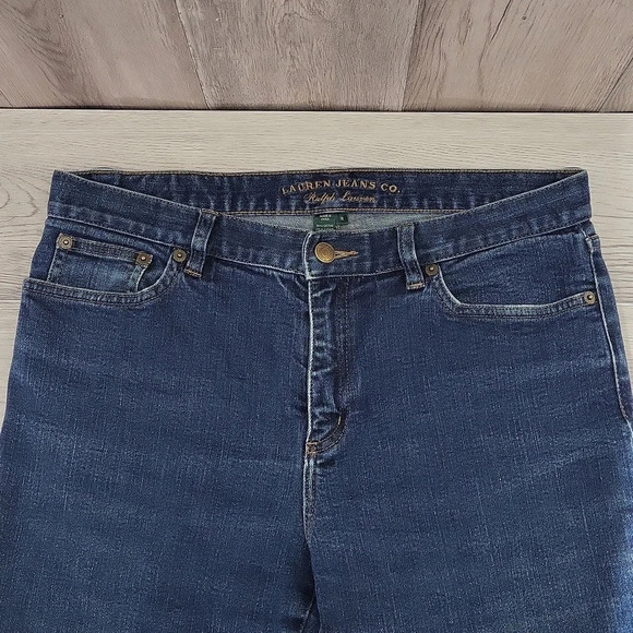 🛍LRL Ralph Lauren Womens 10 Straight Leg Blue Medium Wash Mid Rise Denim Jeans‎ - Picture 6 of 9